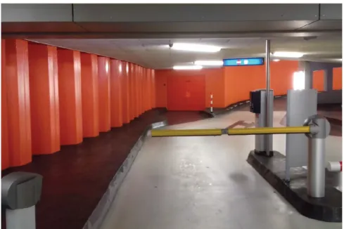 Figure 1. Walls in an underground car park made of unprotected steel sheet piles [1] 