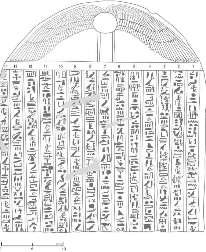 fig. 2.  La stèle funéraire de Gemenefhorbak (Caire JE 85932). Fac-similé d’après photographie.