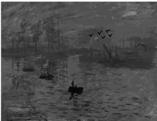 Fig. 2. Claude Monet, Impression,  soleil levant, 1872, Paris, huile sur toile,  musée Marmottan Monet, 