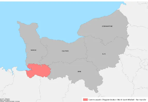 Figure 1 : La CAMSMN dans la région Normandie