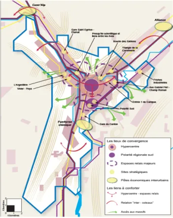 Figure 8 : Le &#34;Y&#34; Grenoblois (source : Grenoble Alpes Métropole) 