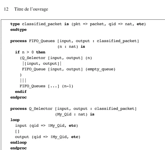 Figure 3.4. Modélisation d'un système à files multiples