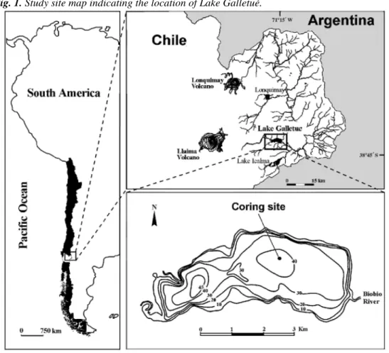 Fig. 1. Study site map indicating the location of Lake Galletué. 