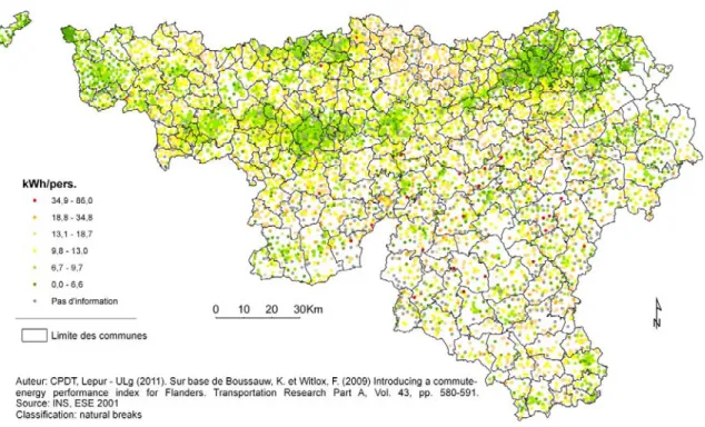 Table 2 provides an overview of thermal performance parameters used in the model. It is based on  the most recent housing survey realized in the Walloon Region, which provides information about  insulation of buildings for a sample of 6.000 housings [8]