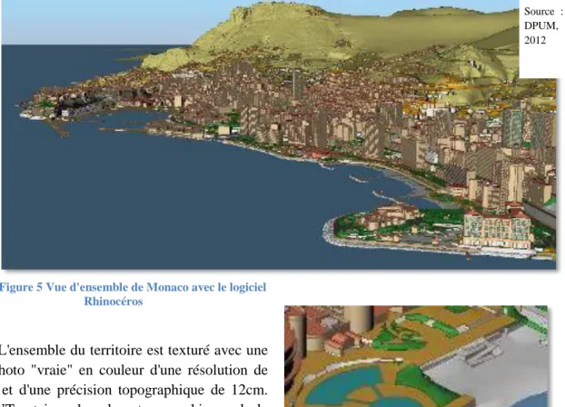 Figure 5 Vue d'ensemble de Monaco avec le logiciel  Rhinocéros