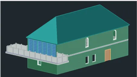 Figure 12 : Maquette numérique modélisée sous Autocad Architecture.