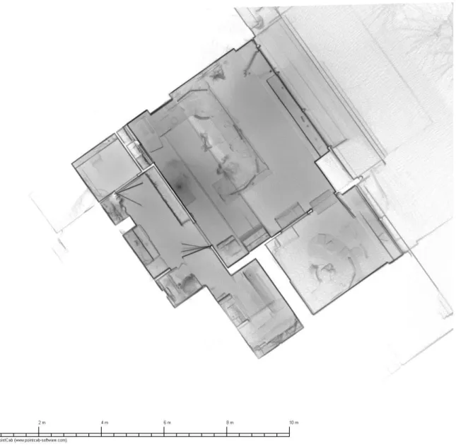 Figure 8 : Plan vu du dessus représentant le bureau de Castanet-Tolosan réalisé avec PointCab 