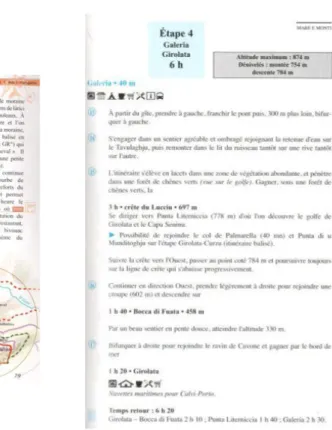 Figure 7 : Description d’itinéraire sous forme d’annotations. 