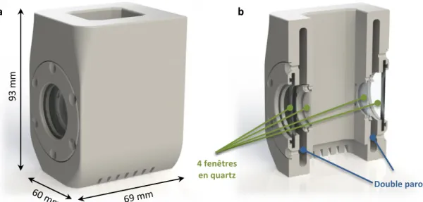 Figure 16 : Ventilateur monté sur l’enceinte étanche  Figure 15 : Dessins Solidworks®  des détails de l’enceinte 