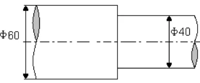 Figure 1  Changement de section, sans congé