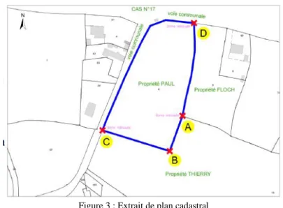 Figure 3 : Extrait de plan cadastral 