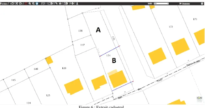 Figure 6 : Extrait cadastral 