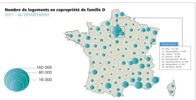 FIGURE 1 : NOMBRE DE LOGEMENTS EN COPROPRIETE DE FAMILLE D 7