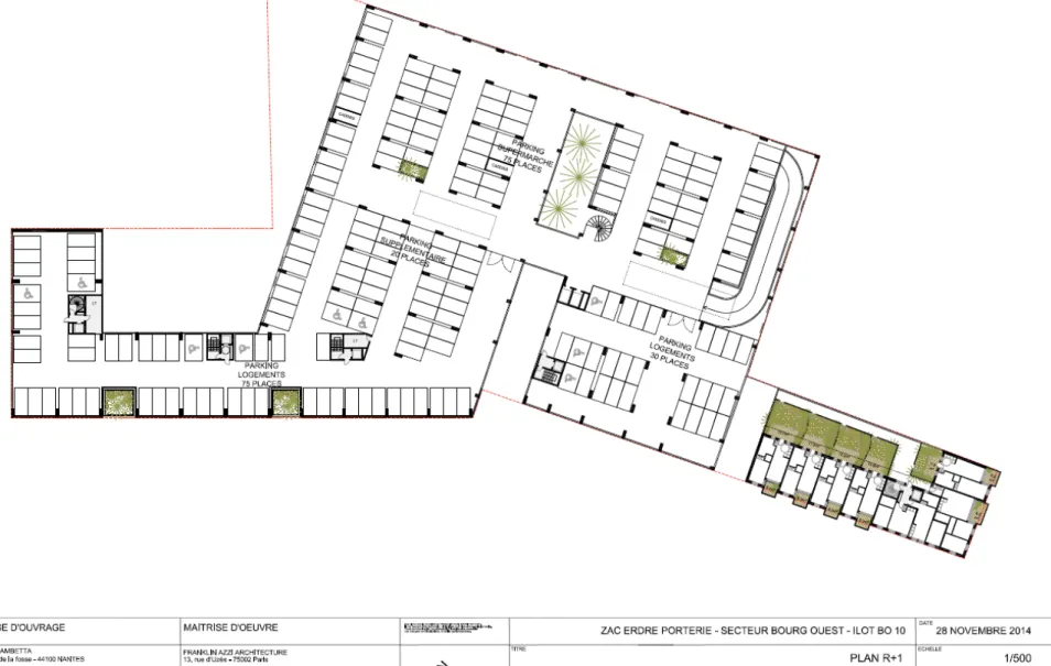 Figure n°3 : Plan des stationenments – Premier niveau 