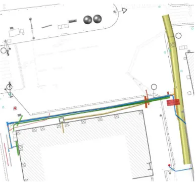 Figure 7 : Plan des réseaux dans un levé de corps de rue 