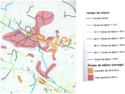 Figure 15 : Temps de séjour de l’eau dans les canalisations -  Extrait schéma directeur de l’eau de Nantes Métropole - SCE 