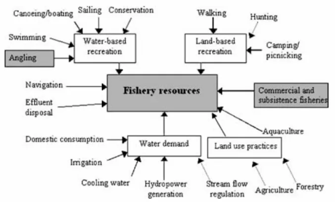Figure 8: Stakeholders that typically affect fisheries and fishery resources   in inland waters (source: Arlinghaus 3  et al