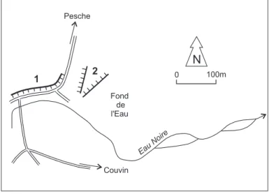 Fig. 7 : Locus Typicus de la Formation de Pesche (vallée de l’Eau Noire, au S de Pesche).