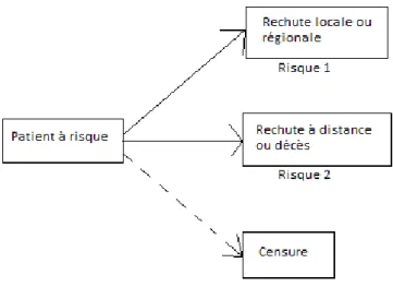 Figure 1 – Ev` enements rencontr´ es dans l’´ etude r´ eelle illustrant l’article de De Jeong et Fine (2005)