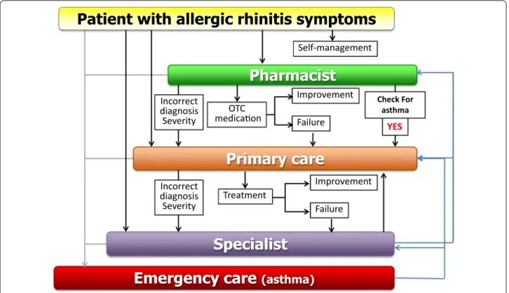 Fig. 1  Care pathways for rhinitis (from Bousquet et al. [2, 3])