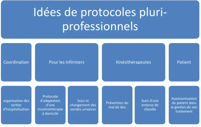 Figure 10. Idées de protocoles pluriprofessionnels à mettre en place 