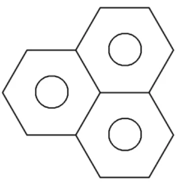 Fig. 1. Telescope segments (hexagons) and sub-pupil (circles) configuration