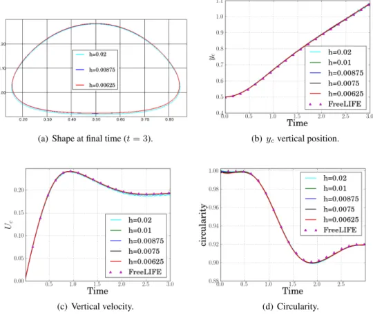 Figure 1: Results for the ellipsoidal bubble