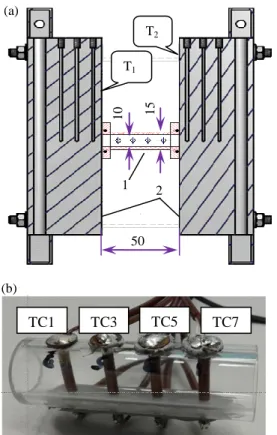 Figure  3.  Experimental  setup:  (a)  measurement  cell; 