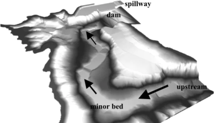 Figure 5 : Representation of the specific discharges (m²/s) sta- sta-bilized on grids of 48, 24, 12 and 3 m respectively