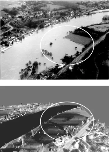 Figure 10 illustrates the good correspondence of  the flood extension between the real event and the  simulation