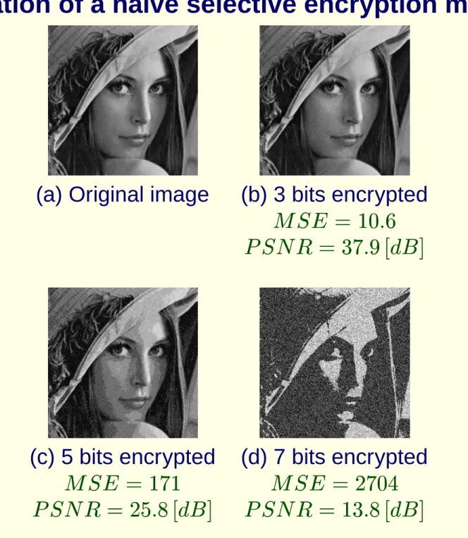 Illustration of a naive selective encryption method