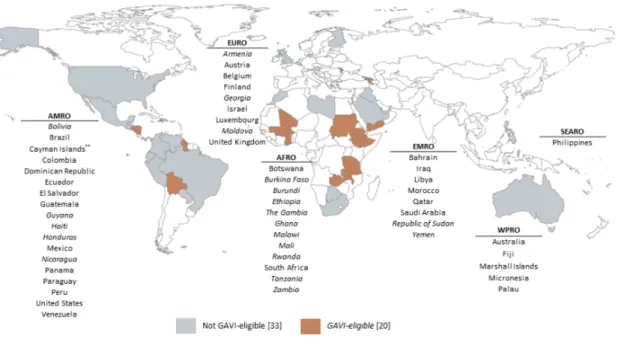 Figure 1 : Couverture vaccinale dans le monde 