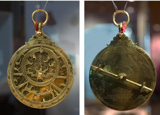Fig 3 : astrolabe remonté – face avant et face arrière 