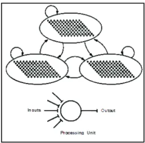 Figure E. Le modèle général de traitement parallèle et distribué (d’après Mc Clelland 1994) 