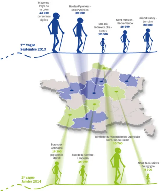 Figure 4 : Neuf régions françaises pilotes du dispositif PAERPA 