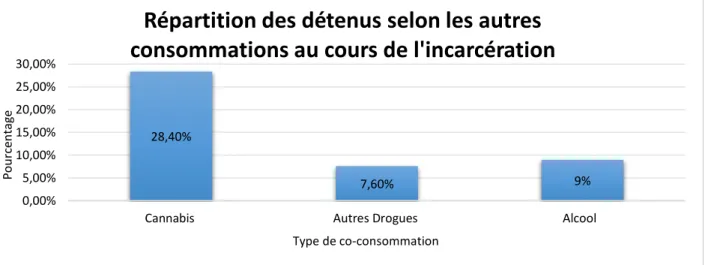 Figure 7 : Répartition des autres consommations en détention 