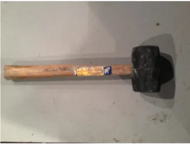 Figure  3-5: Impact hammer used to induce dynamic random excitations on the beam. 