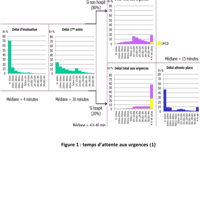 Figure 1 : temps d'attente aux urgences (1)