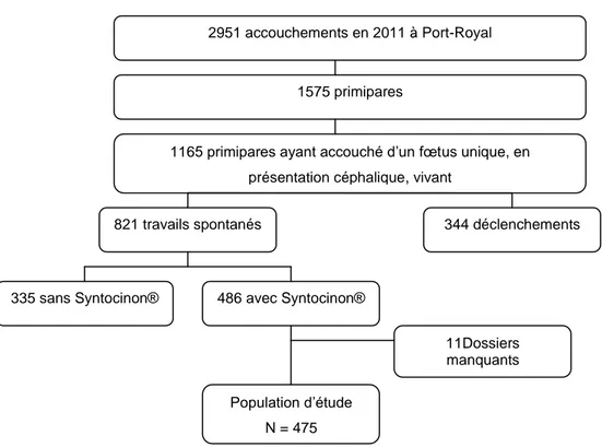 Figure 2. Diagramme de flux des patientes de l’étude 