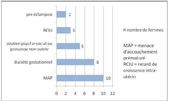 Figure 12 : Pathologie au cours de la grossesse