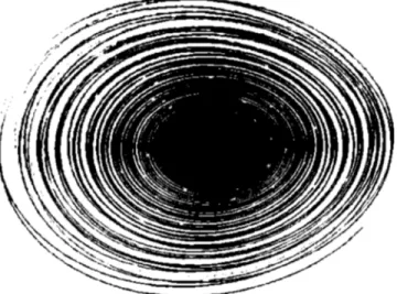 FIG. 3. Path of the laser beam during the disk rotation. The size of the ellipse decreases with time.