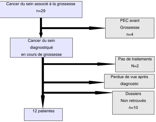 Figure 1 : Flow chart des patientes. 