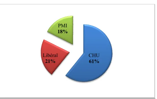 Figure 3 : Répartition de la population des sages-femmes interrogées selon leur modalité  d’exercice