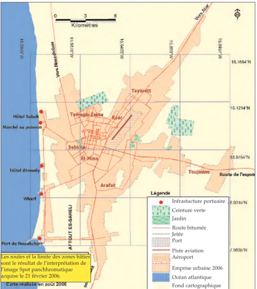 Figure 2: Carte de la ville de Nouakchott en 2006