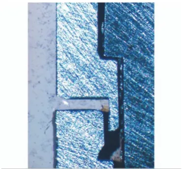 Fig. 3 : Schéma d’un micro‐gap entre l’implant et son pilier (Scarano 2005) 