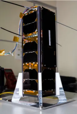 Figure 3.6: The PicSat satellite after integration and qualification at the Paris Observatory [42].