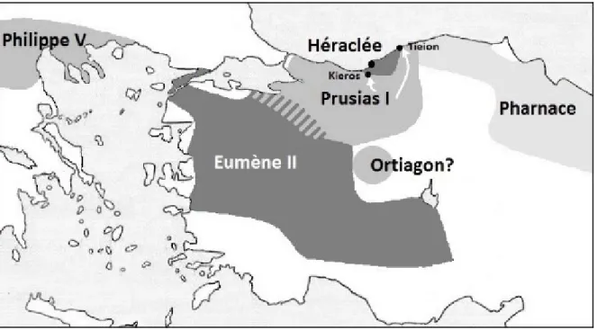 Figure 3 : La guerre entre Eumène II et Prusias I er  (186-184) 
