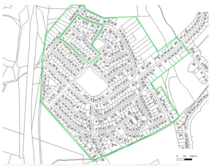 Figure 3. The selected representative suburban neighbourhood 
