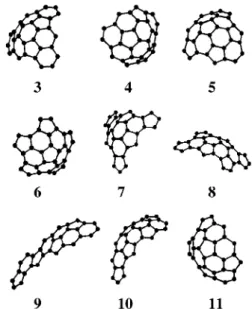 Figure 1. Nine isometric C 30 energy-minimized structures.