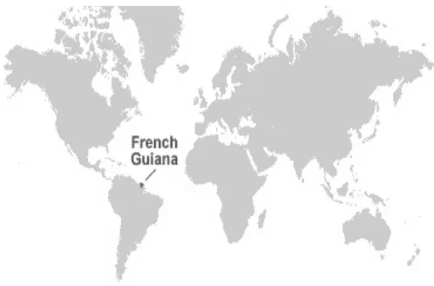 Figure   1   :   Situation   géographique   de   la   Guyane   